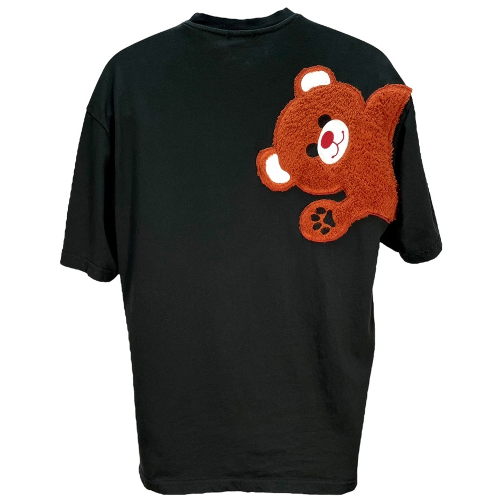 Blow Up Fashion Teddy Bear Patch Tee Men’s Large Black Crewneck 100% Cotton - Picture 5 of 8